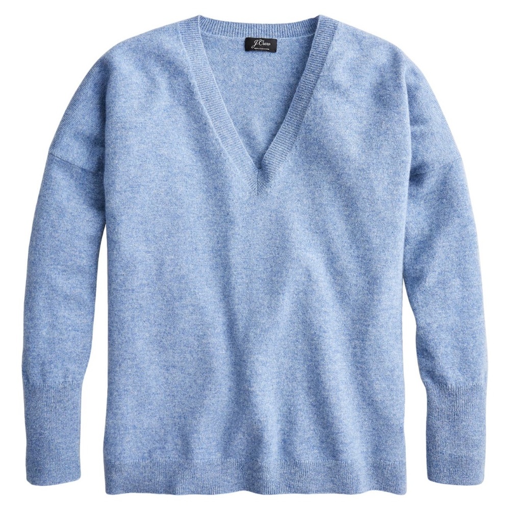 NWOT J Crew V-Neck Boyfriend Cashmere Sweater Small